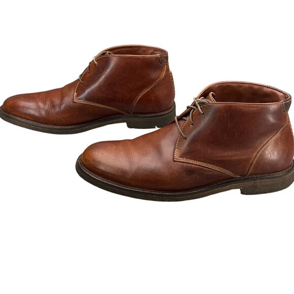 Johnston & Murphy Copeland Brown Leather Lace Up Chukka Ankle Boots Men 11 - Picture 3 of 8